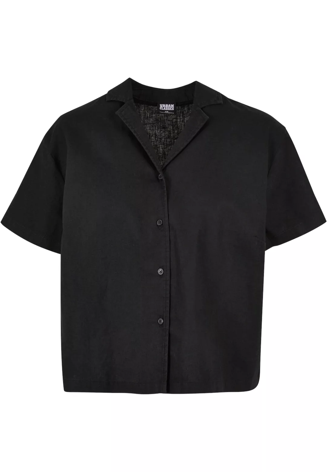 URBAN CLASSICS Klassische Bluse "Damen Ladies Linen Mixed Resort Shirt" günstig online kaufen