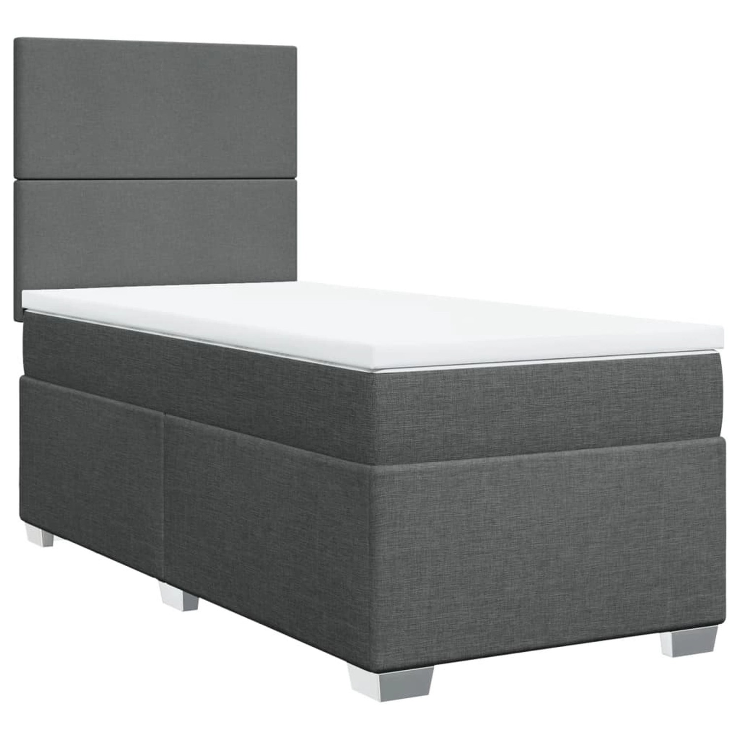 vidaXL Boxspringbett mit Matratze Dunkelgrau 100x200 cm Stoff2097760 günstig online kaufen