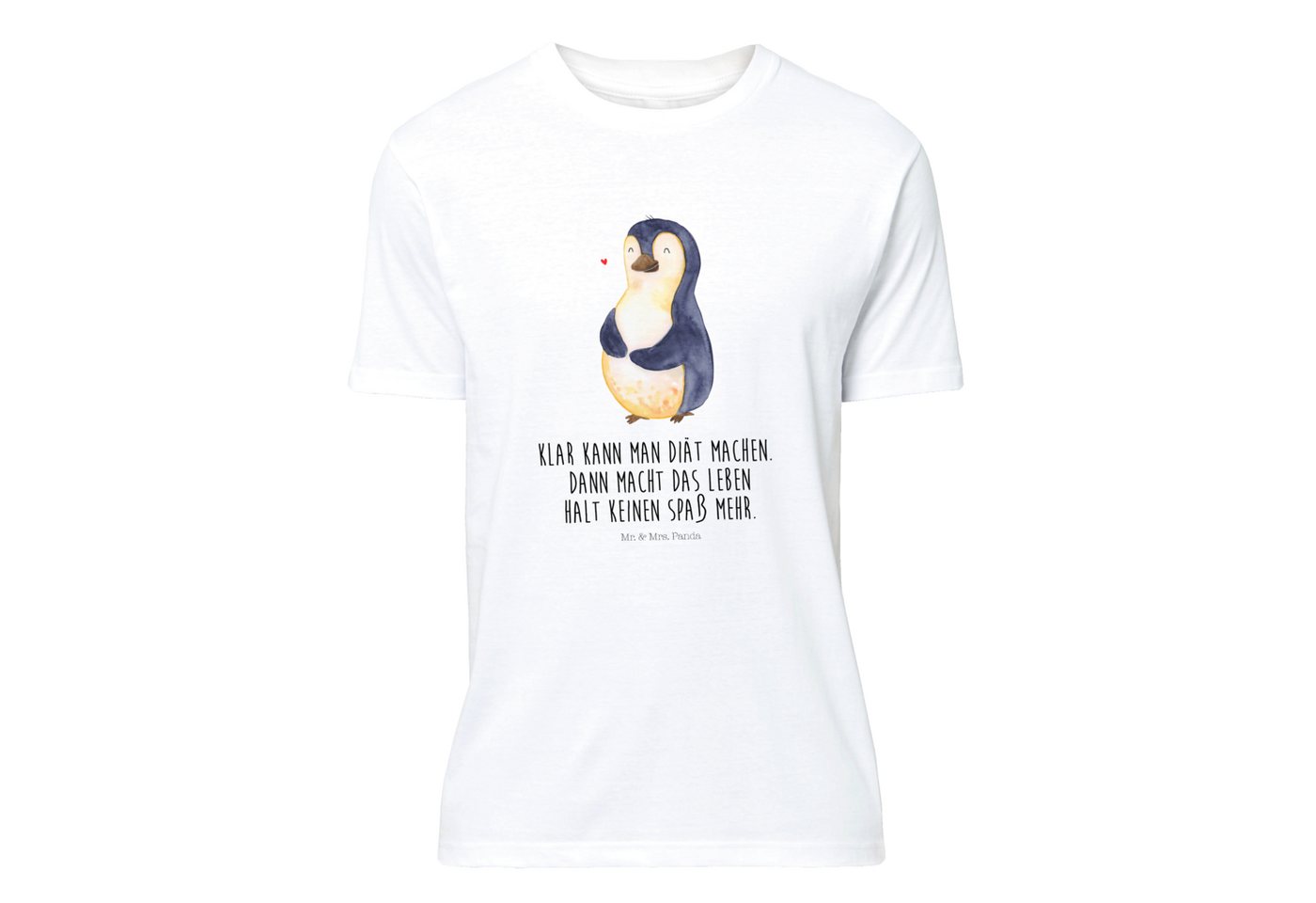 Mr. & Mrs. Panda T-Shirt Pinguin Diät - Weiß - Geschenk, Abnehmen, Frauen, günstig online kaufen