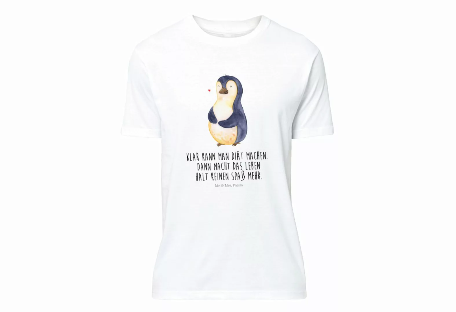 Mr. & Mrs. Panda T-Shirt Pinguin Diät - Weiß - Geschenk, Gewicht, Lustiges günstig online kaufen