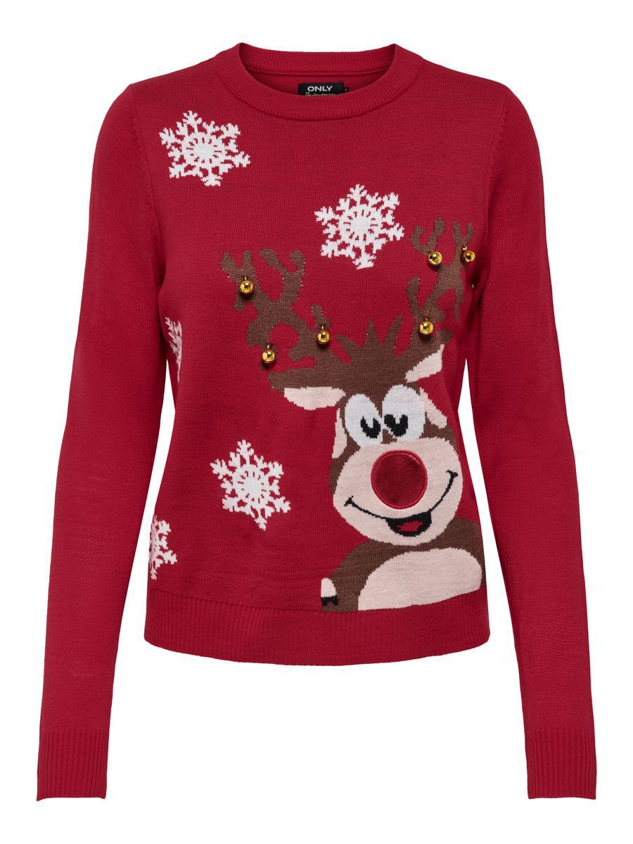 ONLY Weihnachts- Pullover Damen Rot günstig online kaufen