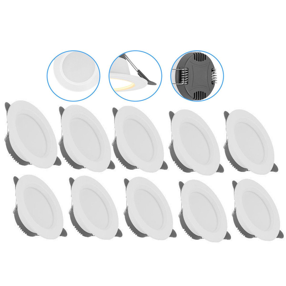 oyajia LED Einbauleuchte 10x LED Einbaustrahler günstig online kaufen