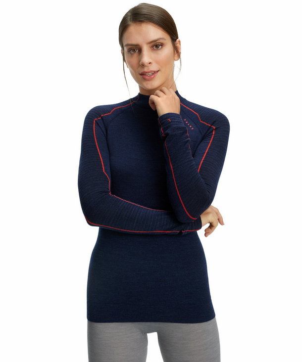 FALKE Trend Damen Langarmshirt Wool-Tech, L, Mehrfarbig, Schurwolle, 33220- günstig online kaufen