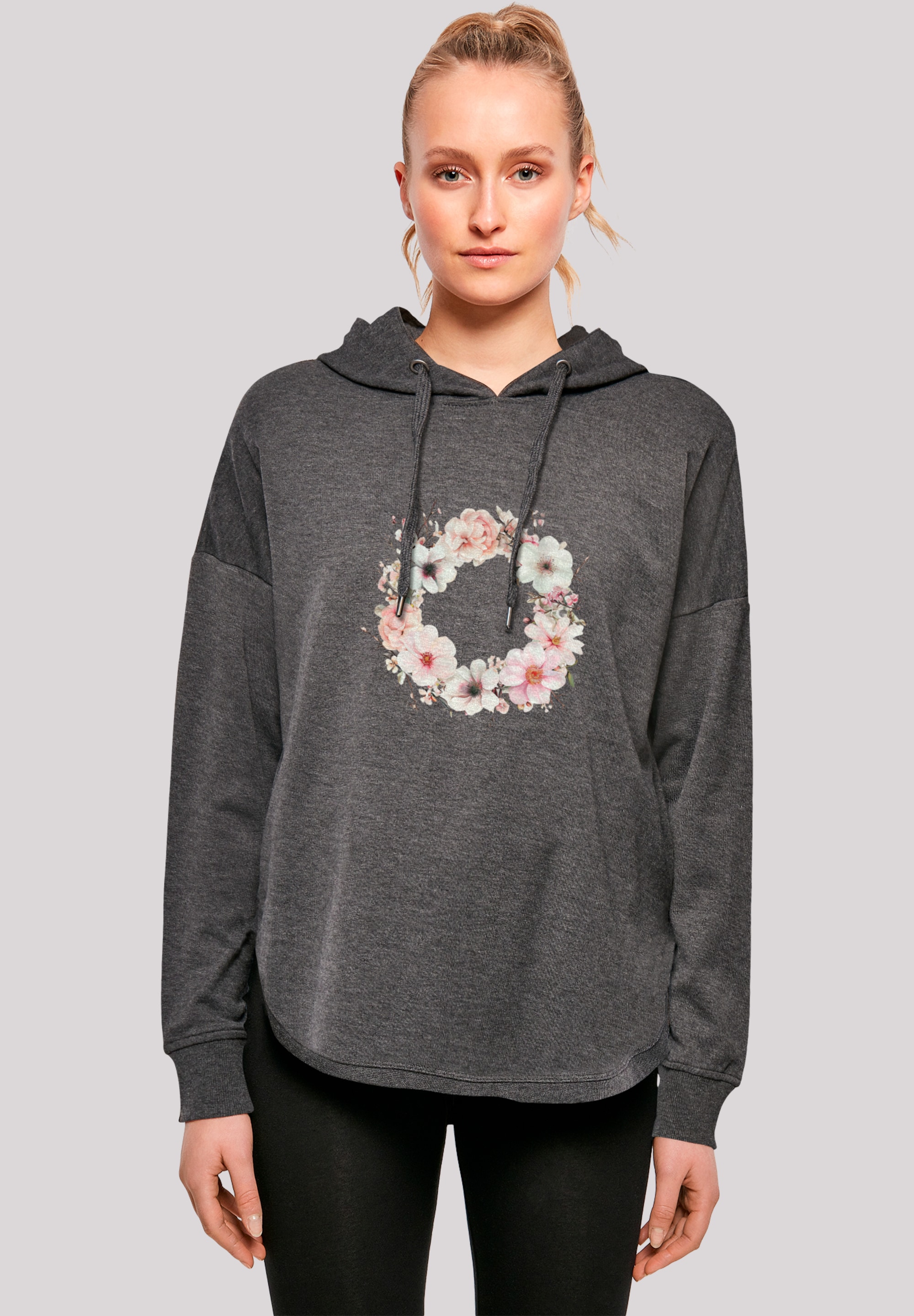 F4NT4STIC Kapuzenpullover "Rosa Blumenkranz", Premium Qualität günstig online kaufen