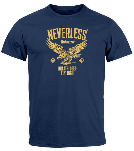 Neverless Print-Shirt Herren T-Shirt Adler Eagle Print Retro Aufdruck Männe günstig online kaufen