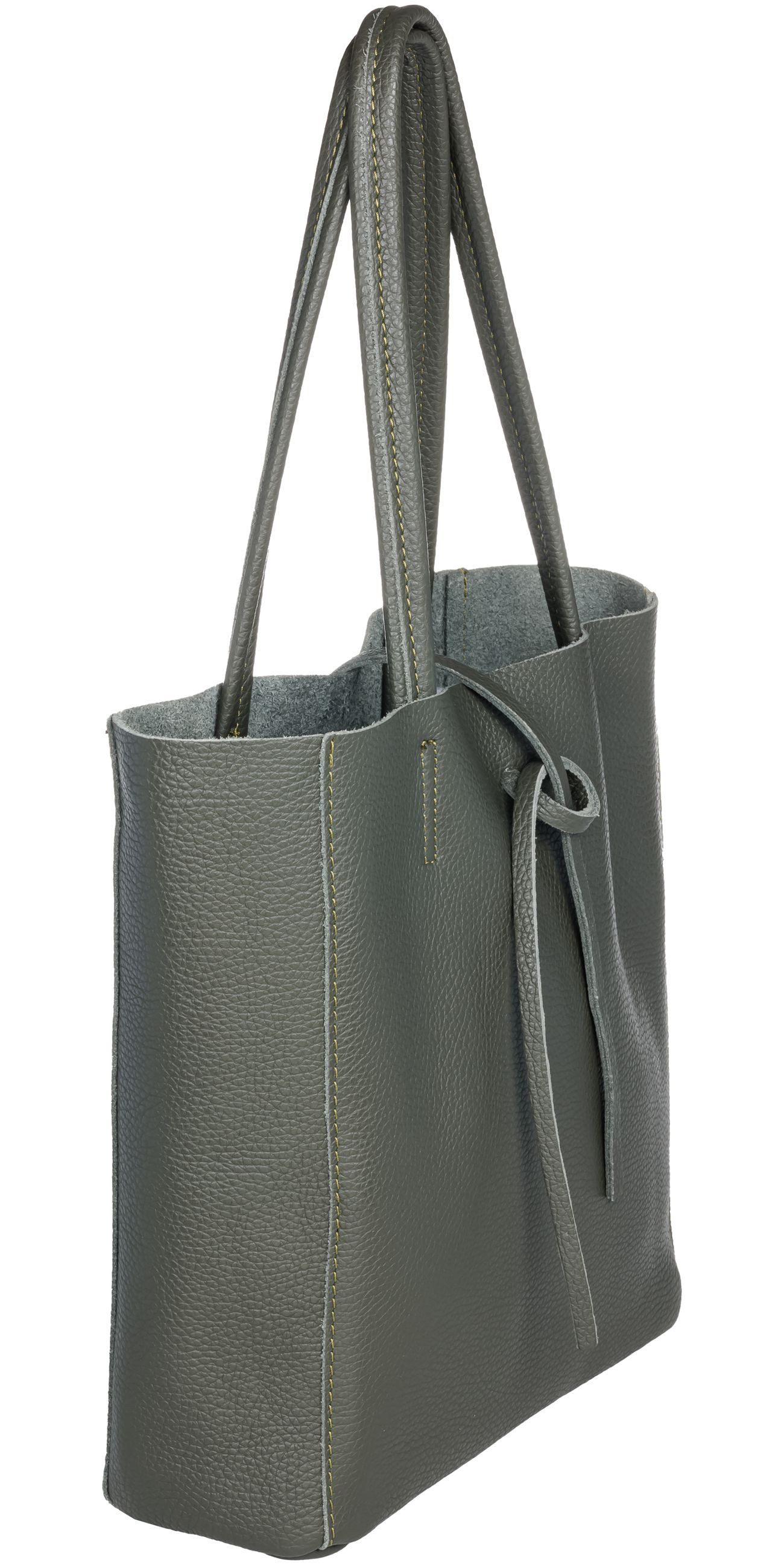 Caspar Schultertasche Mittelgroße Leder Shopper Damen günstig online kaufen