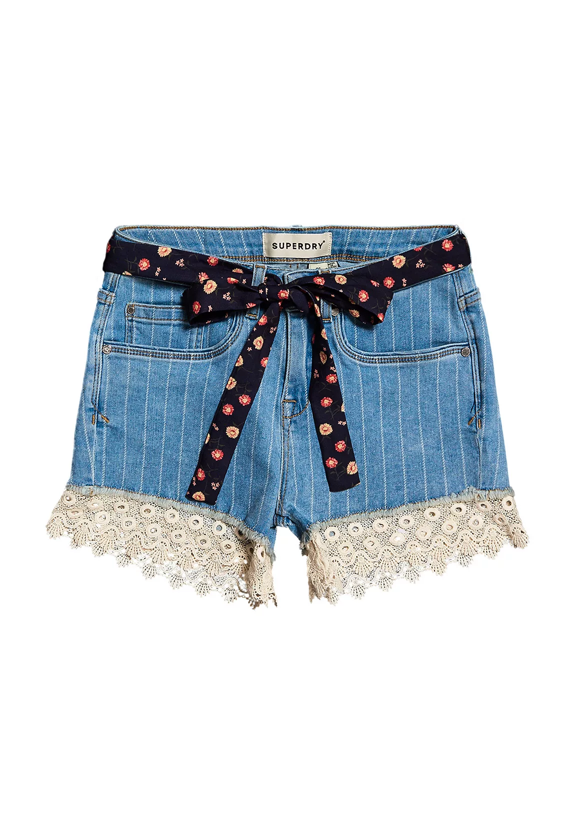 Superdry Lace Hot Shorts Hosen 27 Summer House Stripe günstig online kaufen