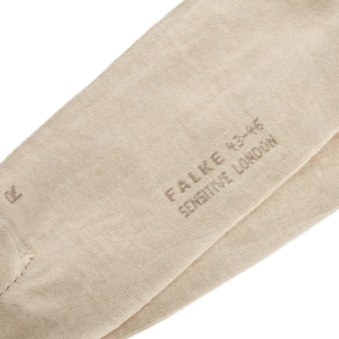 FALKE Sensitive London Herren Socken, 47-50, Beige, Uni, Baumwolle, 14616-4 günstig online kaufen