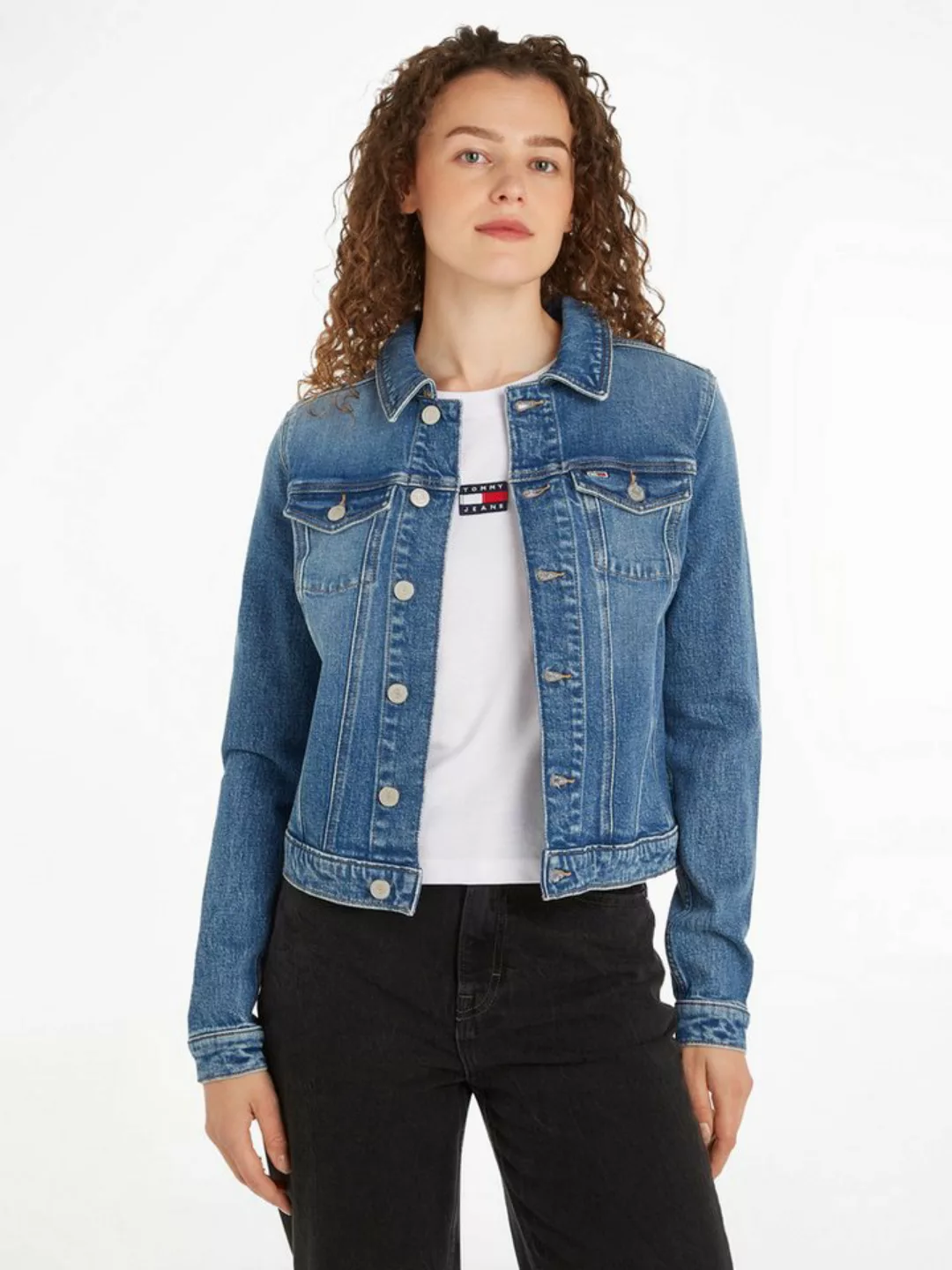 Tommy Jeans Jeansjacke VIVIANNE SKN JACKET CH8132 mit Tommy Jeans Markenlab günstig online kaufen