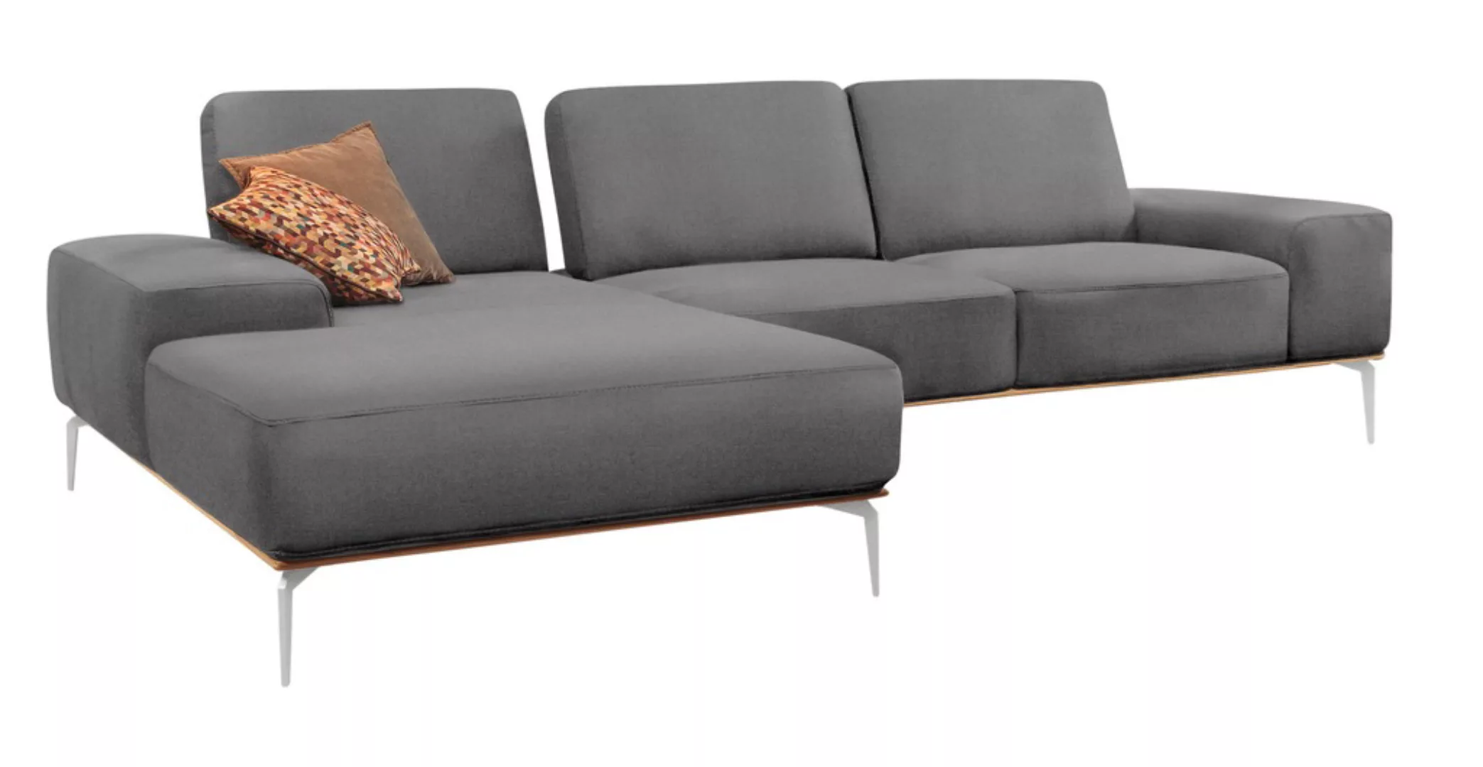 W.SCHILLIG Ecksofa run, mit elegantem Holzsockel, Füße in Chrom glänzend, B günstig online kaufen