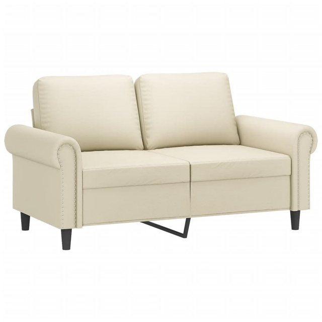 vidaXL Sofa 2-Sitzer-Sofa Creme 120 cm Kunstleder günstig online kaufen