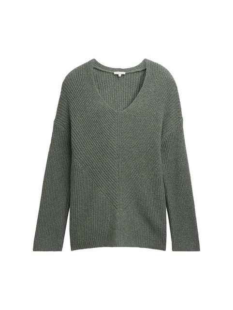 TOM TAILOR PLUS Strickpullover Plus - Strickpullover mit V-Ausschnitt günstig online kaufen