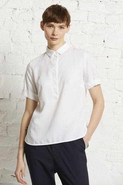 Damen Bluse Aus Lyocell (Tencel) "Tencel Shirt Blouse 1/2" günstig online kaufen