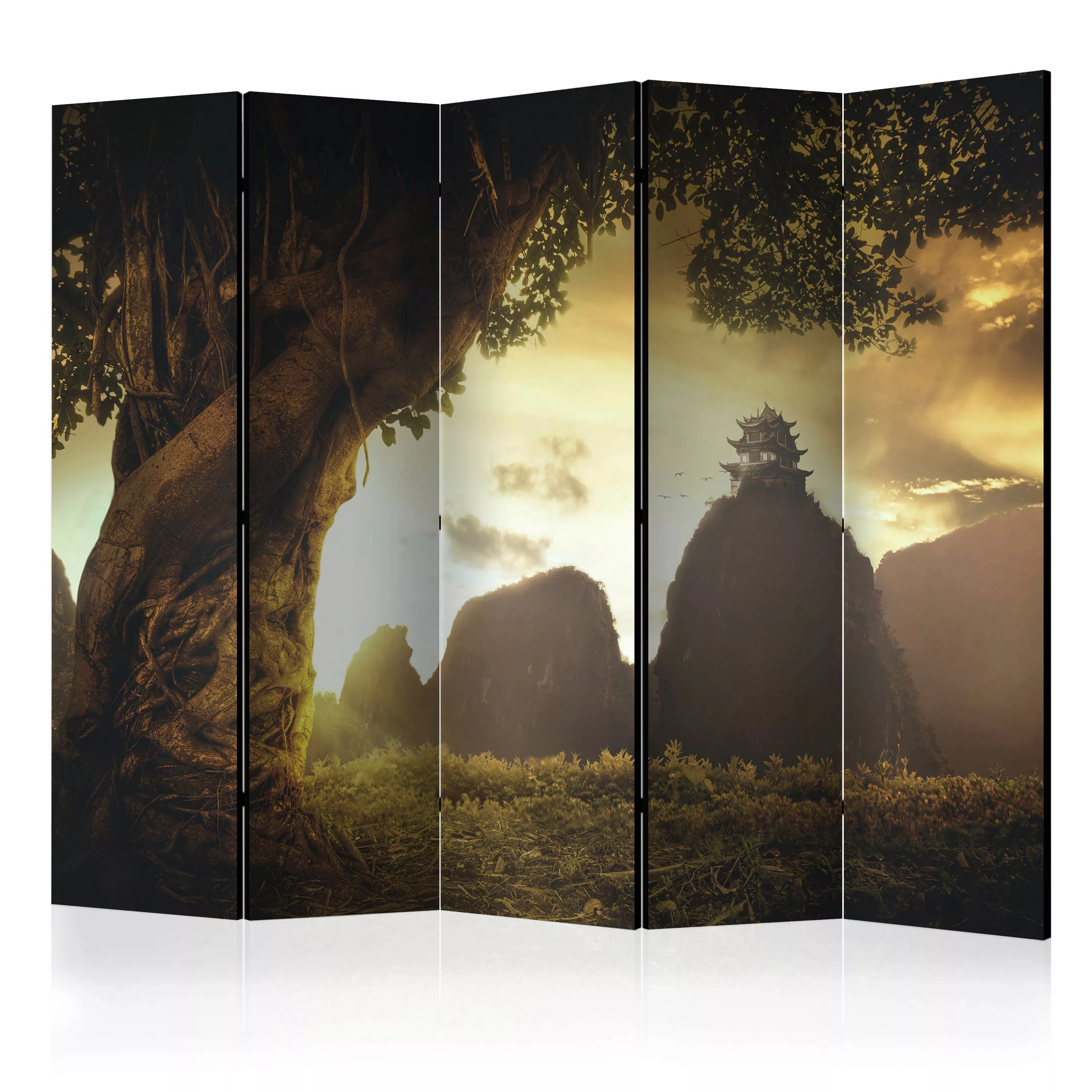 5-teiliges Paravent - Mysterious China Ii [room Dividers] günstig online kaufen