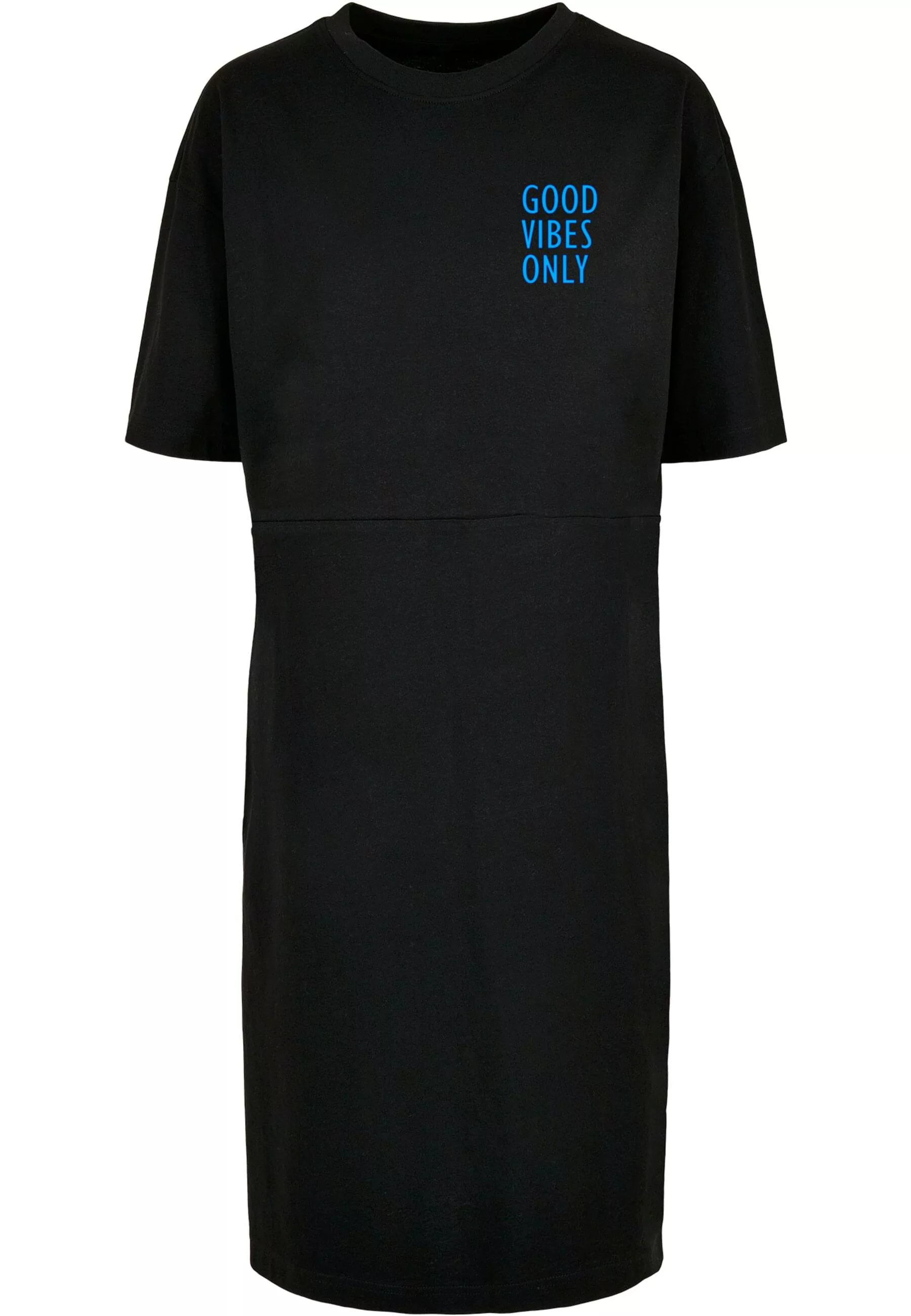 Merchcode Shirtkleid "Merchcode Damen Ladies Good Vibes Only Oversized Slit günstig online kaufen