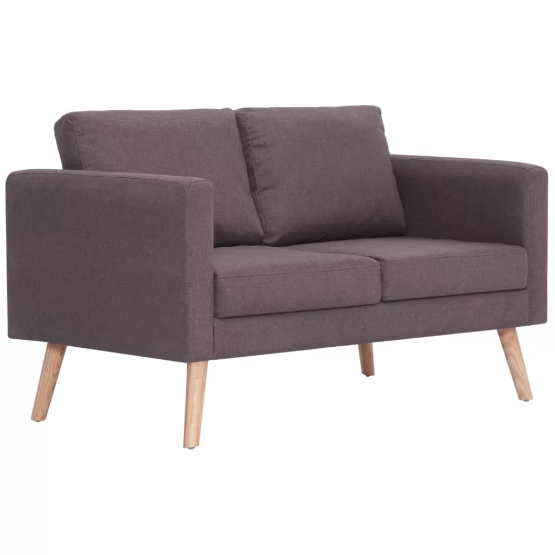 vidaXL Sofa 2-Sitzer-Sofa Stoff Taupe günstig online kaufen