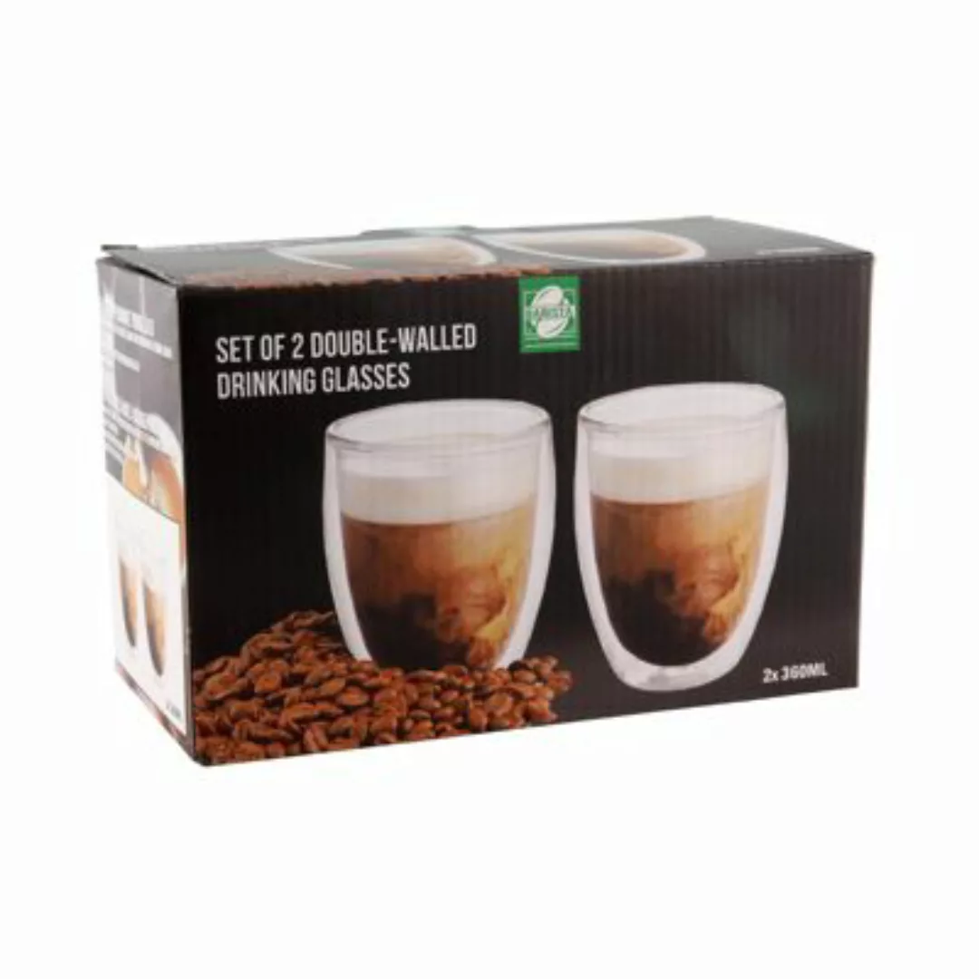 Neuetischkultur 2er Set doppelwandige Thermogläser ohne Henkel Kaffeeglas T günstig online kaufen
