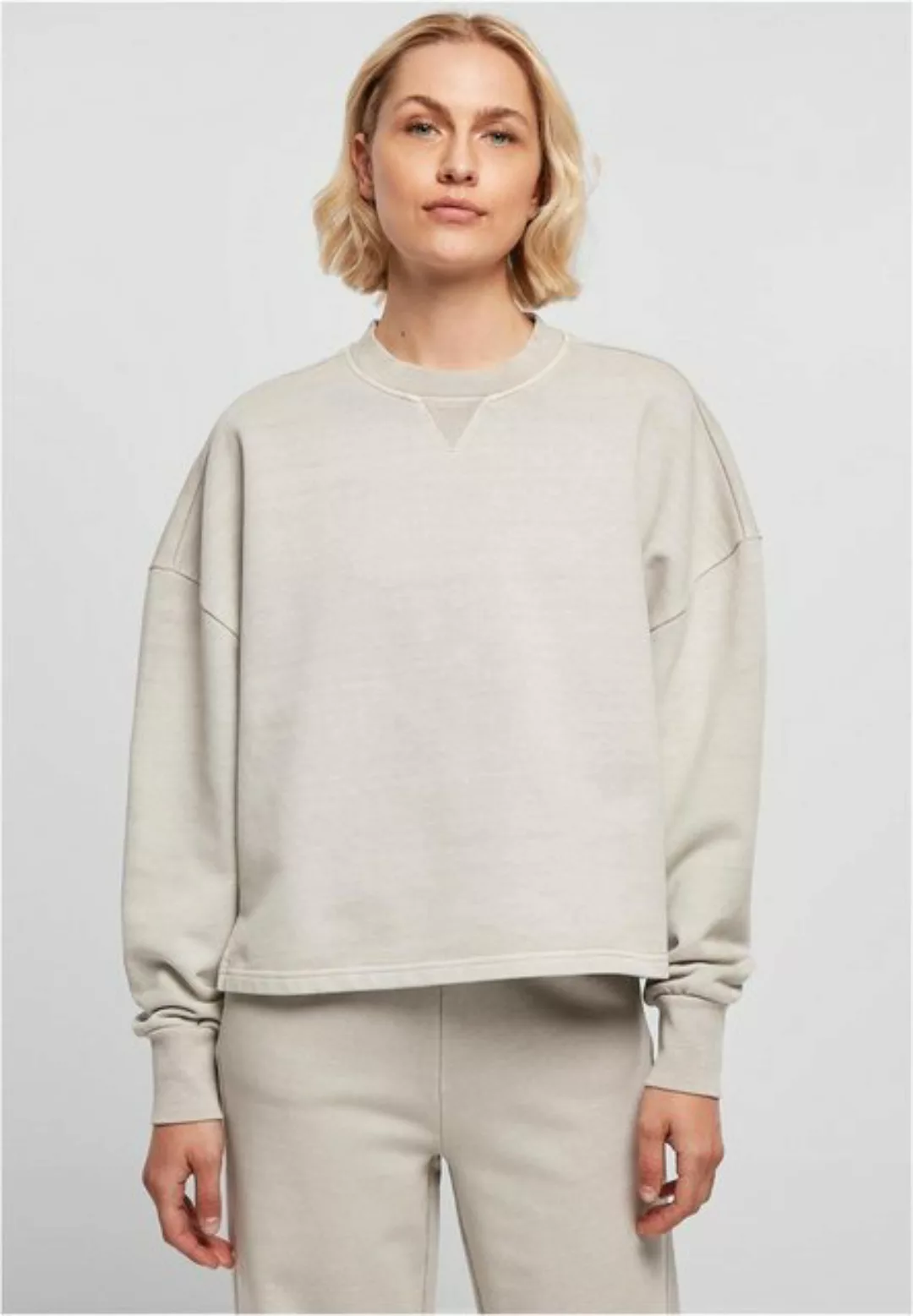 URBAN CLASSICS Sweater "Damen Ladies Heavy Terry Garment Dye Crewneck", (1 günstig online kaufen