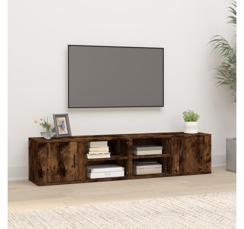 vidaXL TV-Schrank TV-Schränke 2 Stk Räuchereiche 80x31,5x36 cm Spanplatte T günstig online kaufen