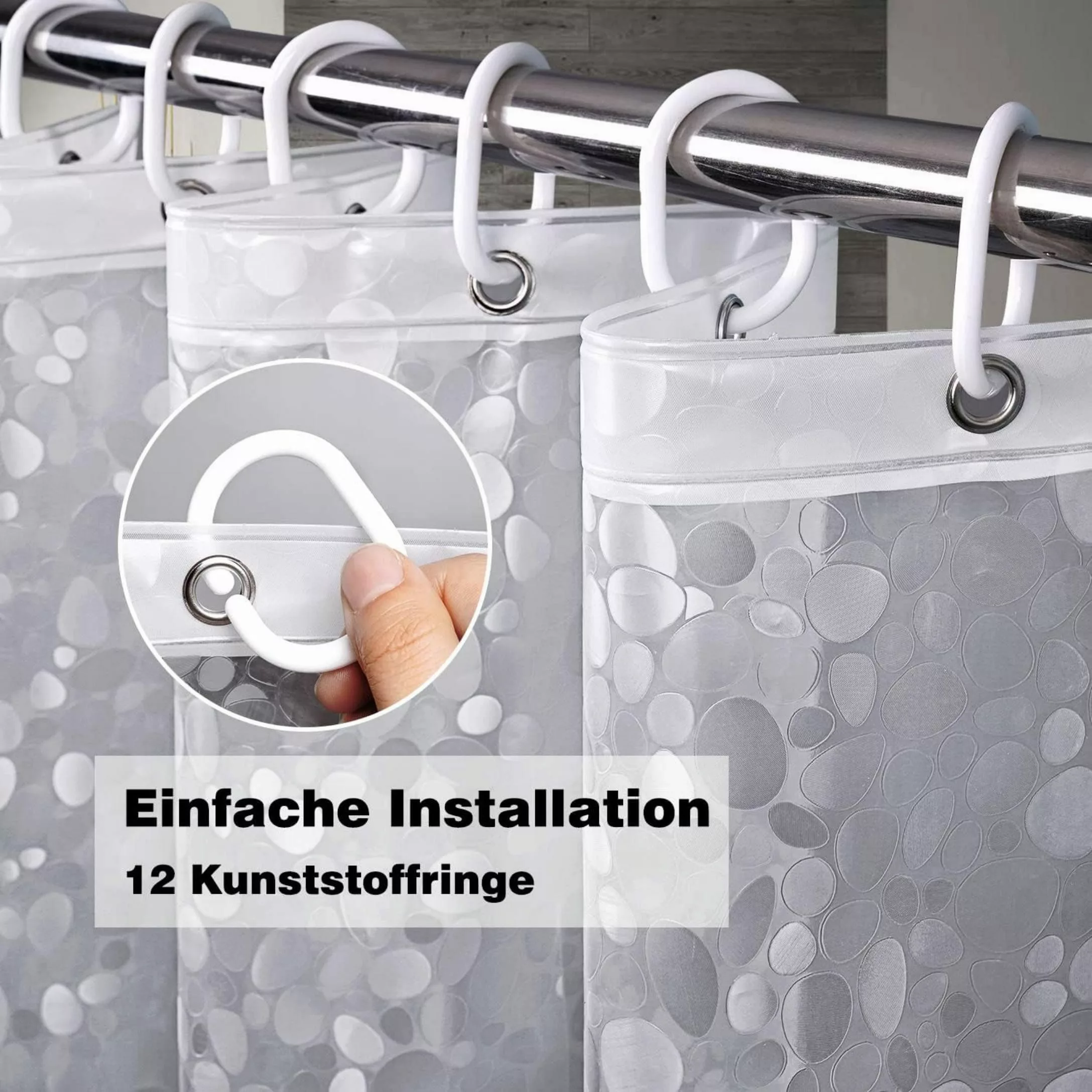 Kaket Duschvorhang Duschschirm,mit Gewicht Magnet unten,wasserdicht, günstig online kaufen