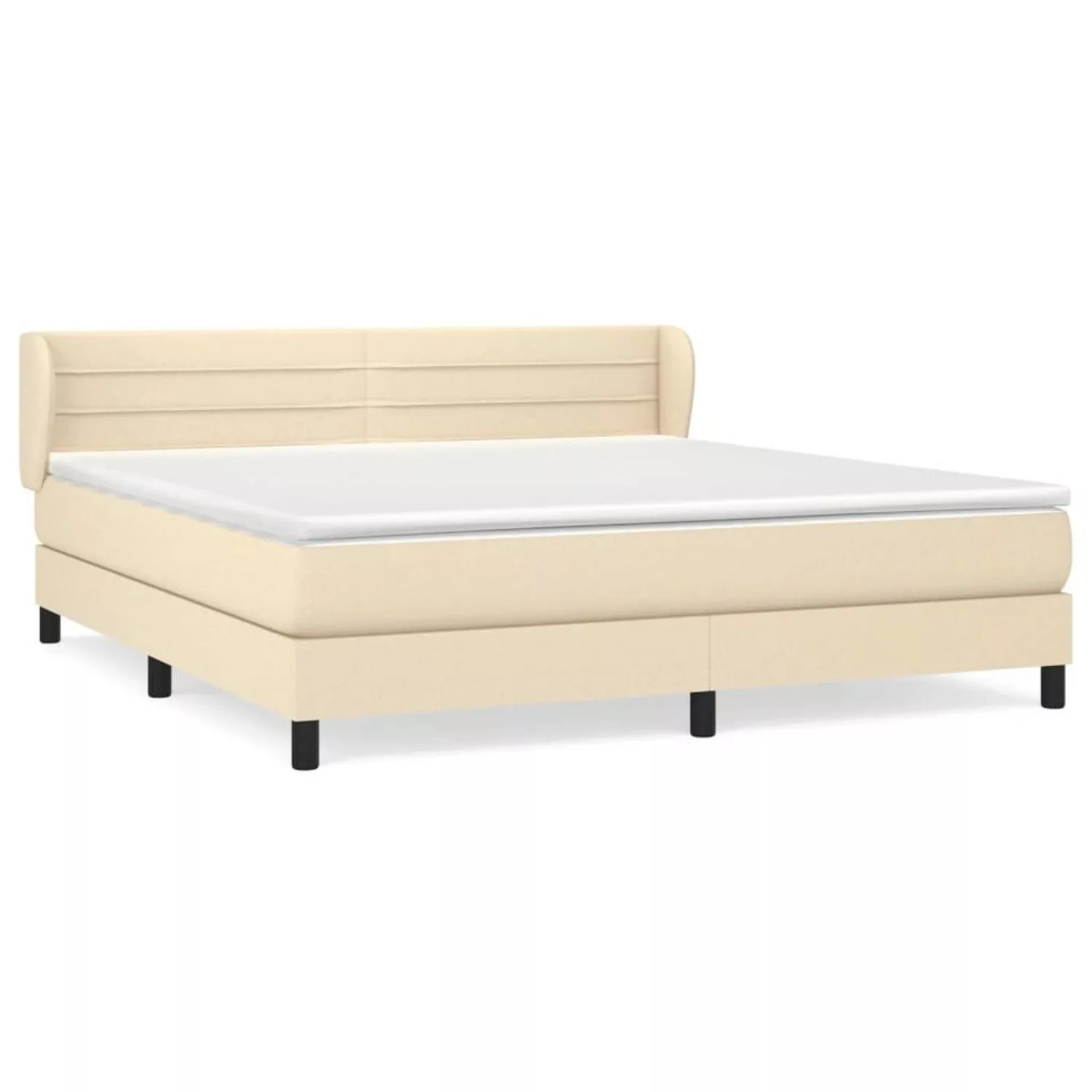 vidaXL Boxspringbett mit Matratze Creme 180x200 cm Stoff1393098 günstig online kaufen