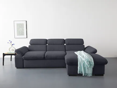 COTTA Ecksofa "Lola L-Form", (Set, mit Hocker), mit Hocker & Kopfteilfunkti günstig online kaufen