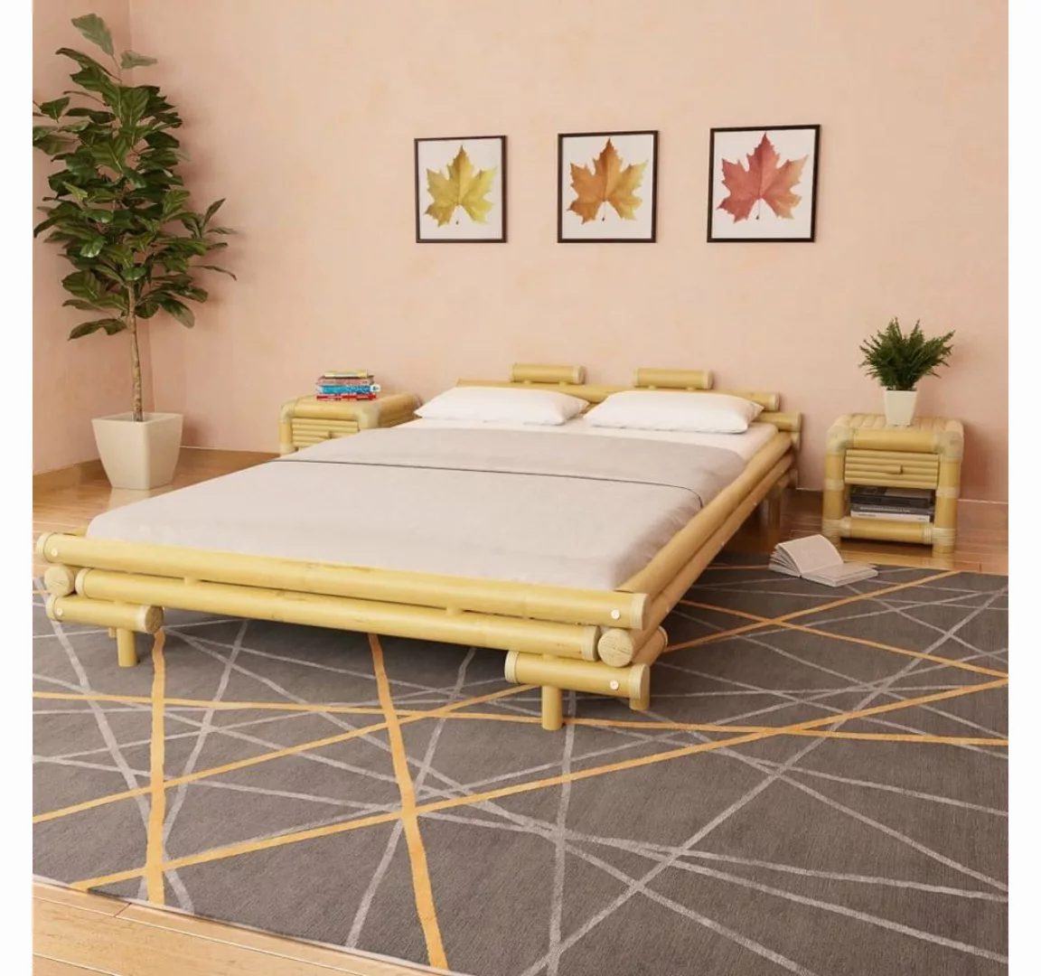 furnicato Bett Bettgestell Bambus 140×200 cm günstig online kaufen