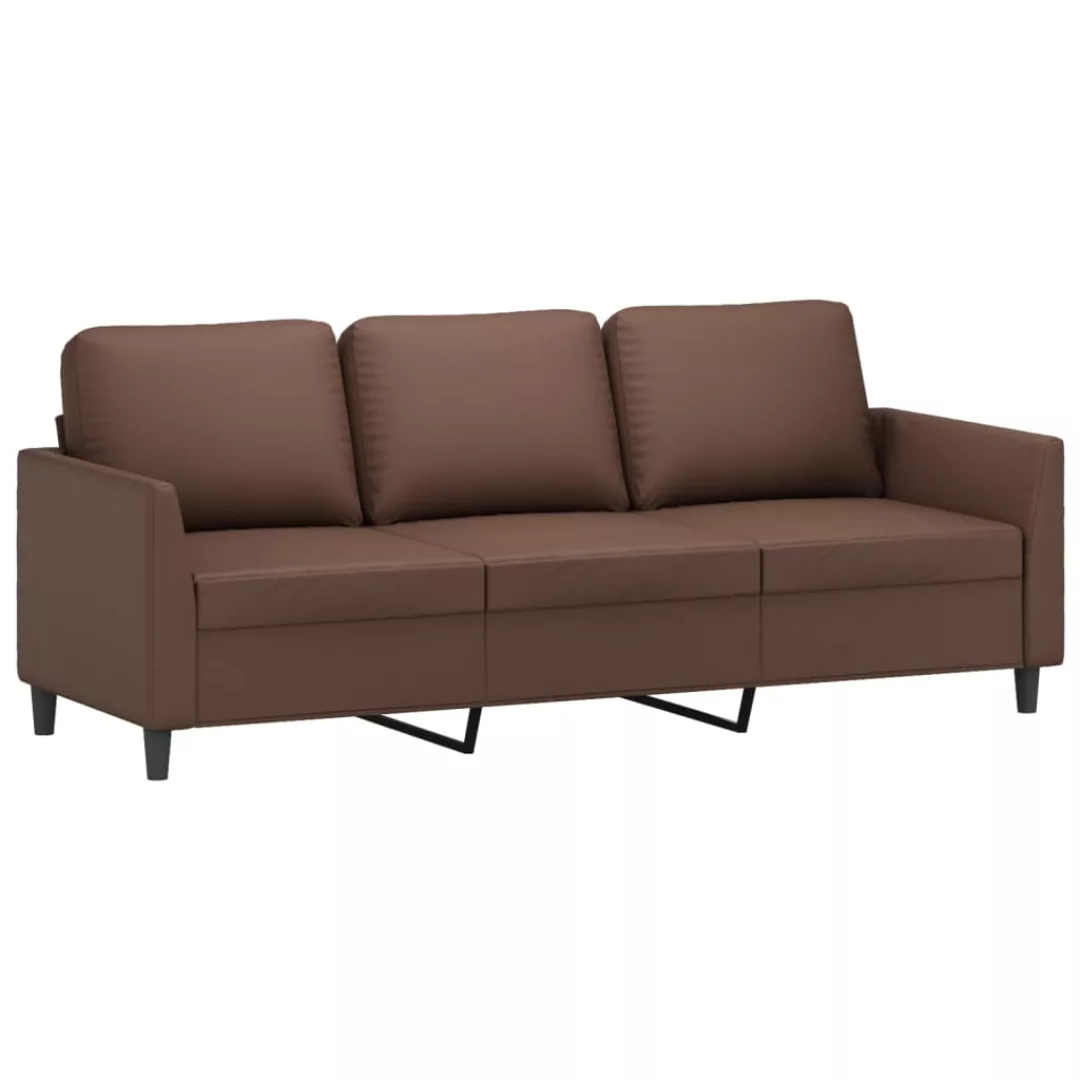 Vidaxl 3-sitzer-sofa Braun 180 Cm Kunstleder günstig online kaufen