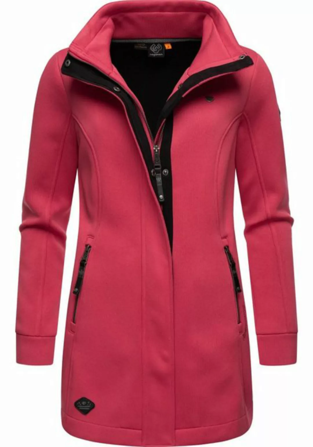 Ragwear Sweatjacke Letrice Bonded Elegante Zip-Jacke mit hohem Kragen in Fe günstig online kaufen