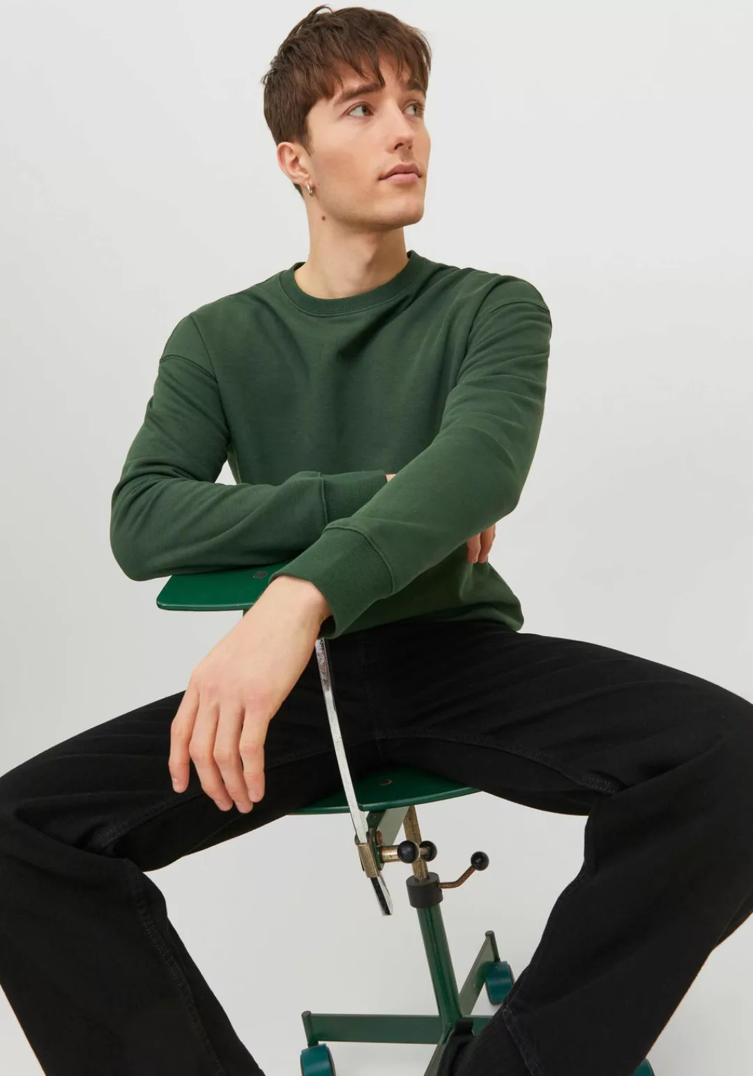 Jack & Jones Sweatshirt Basic Sweater Langarm Shirt Rundhals Pullover JJEST günstig online kaufen