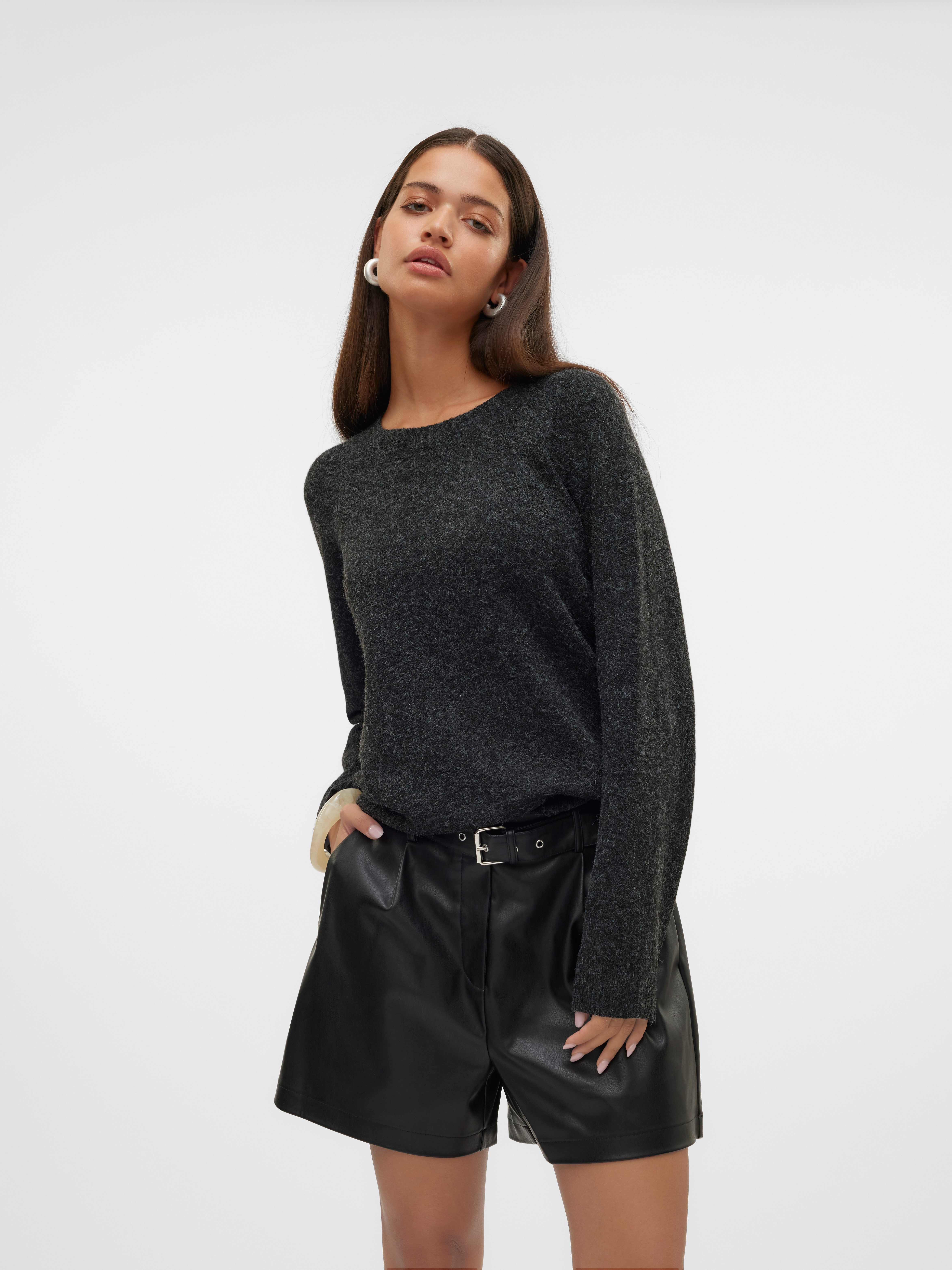 Vero Moda Rundhalspullover VMDOFFYSHINE LS O-NECK günstig online kaufen