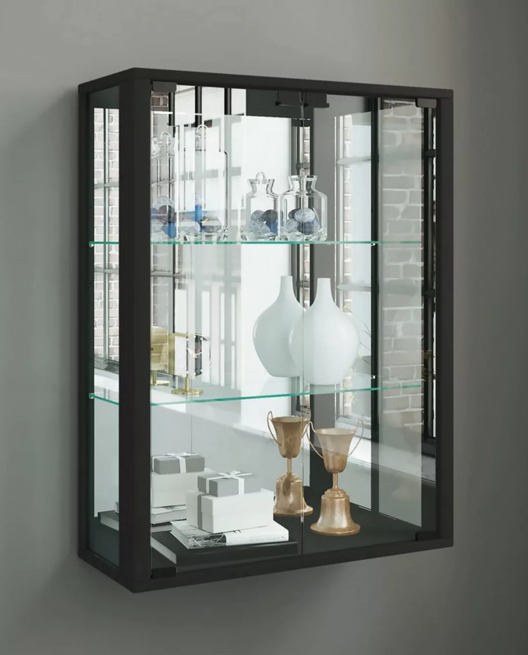 VCM Hängevitrine Wandvitrine Hängevitrine Glasvitrine Udina Spiegel (1-St) günstig online kaufen