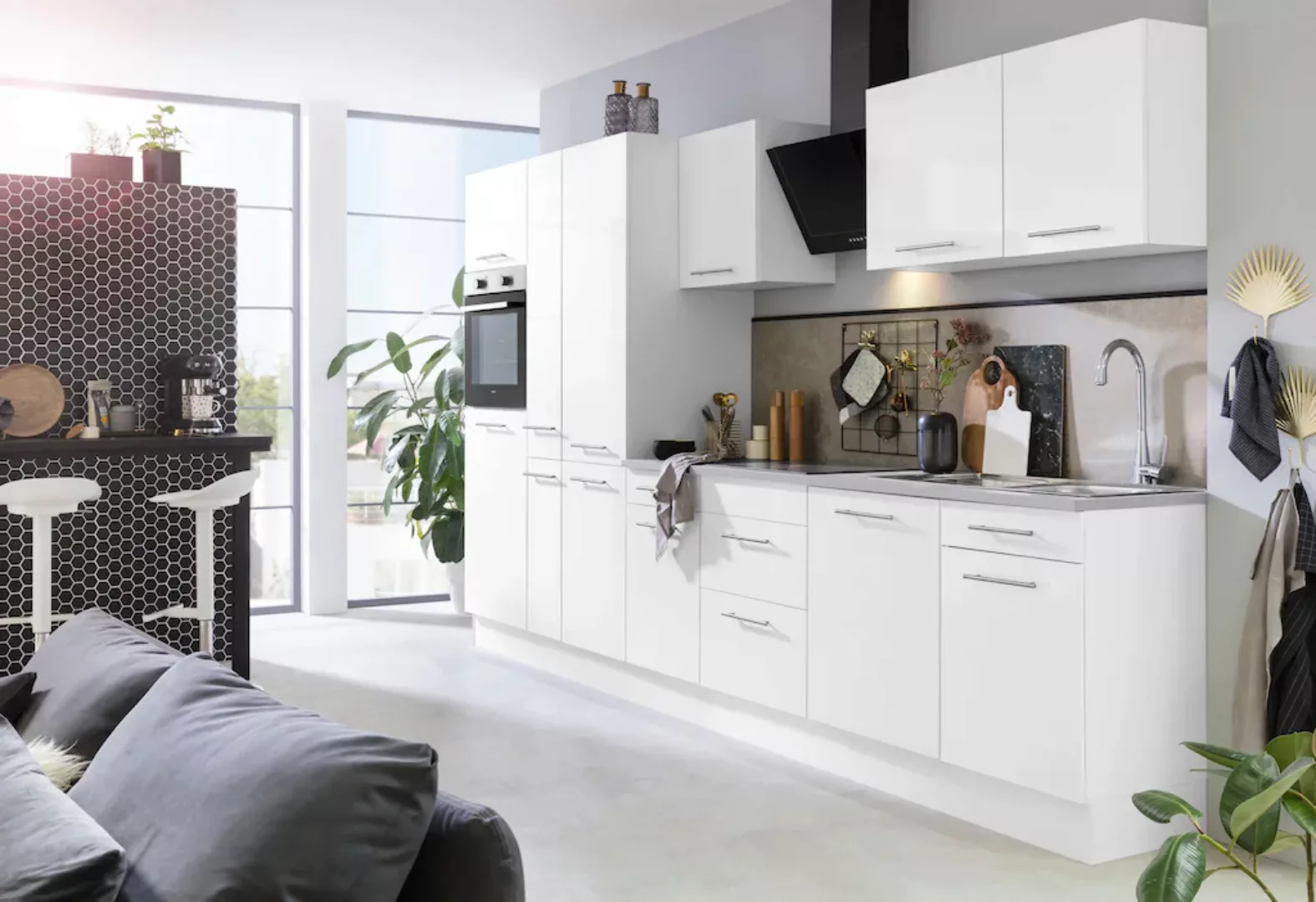 wiho Küchen Küchenzeile "Ela", Breite 360 cm, Soft-Close-Funktion, höhenver günstig online kaufen