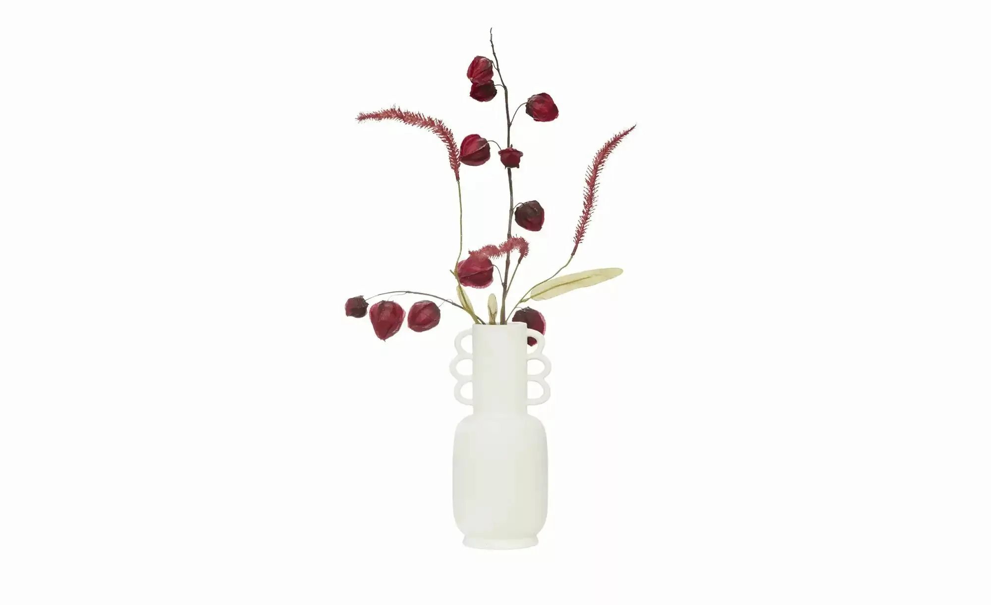 HOME STORY Vase   ¦ weiß ¦ Porzellan ¦ Maße (cm): H: 26,3  Ø: 12 Accessoire günstig online kaufen