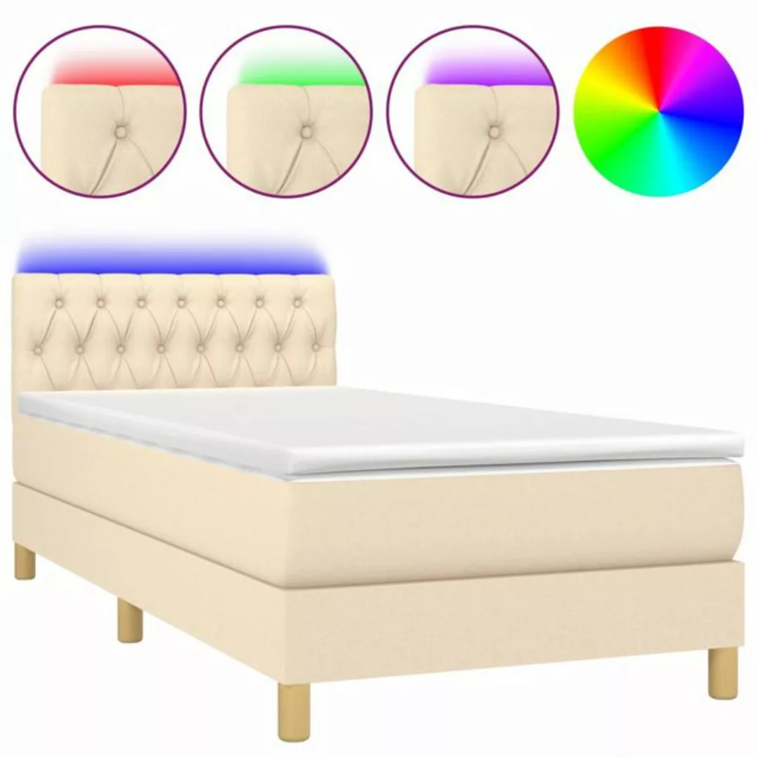 vidaXL Boxspringbett Bett Boxspringbett komplett mit Matratze & LED Stoff ( günstig online kaufen