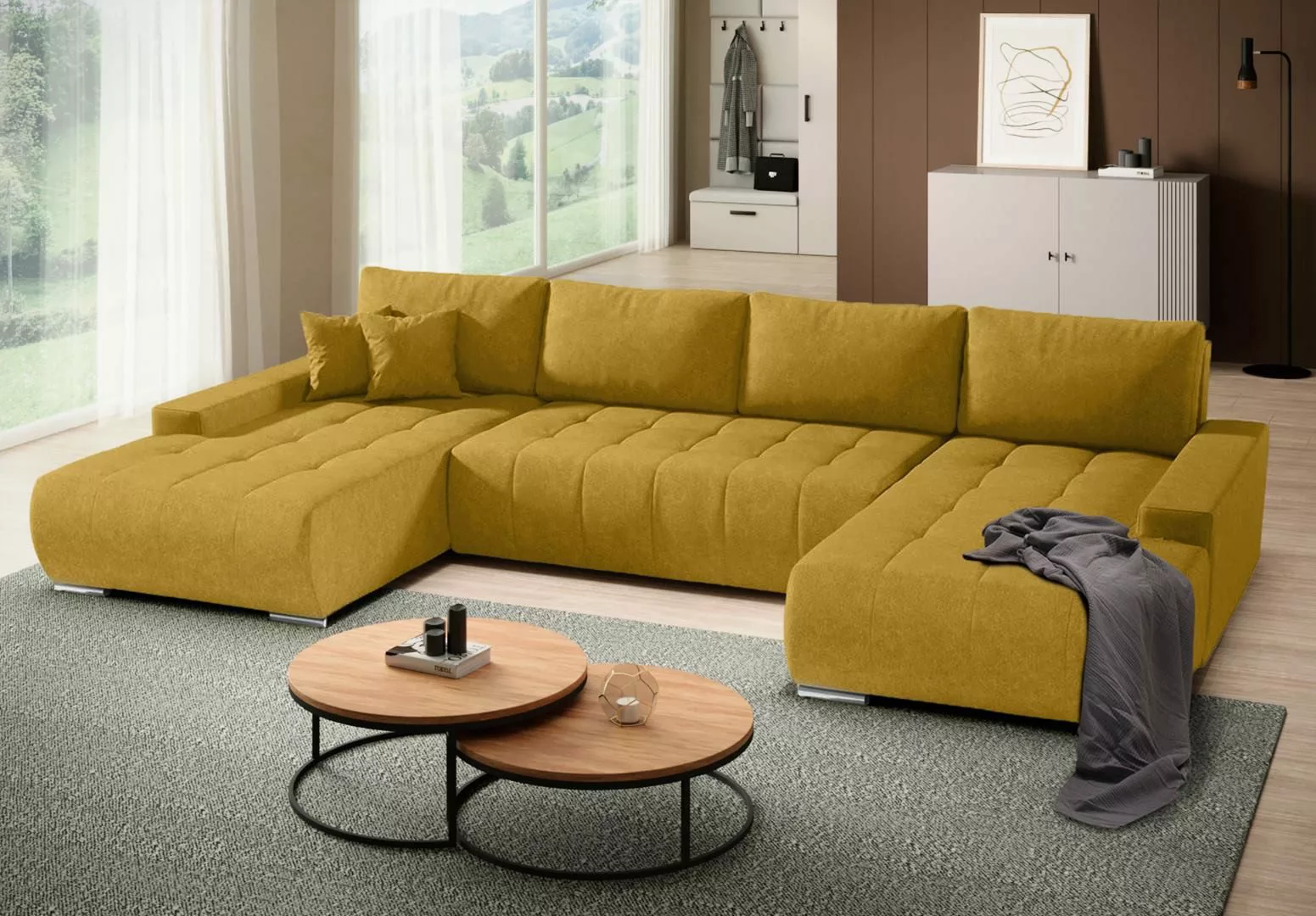 Beautysofa Ecksofa mit Bettkasten DRACO U, günstig online kaufen