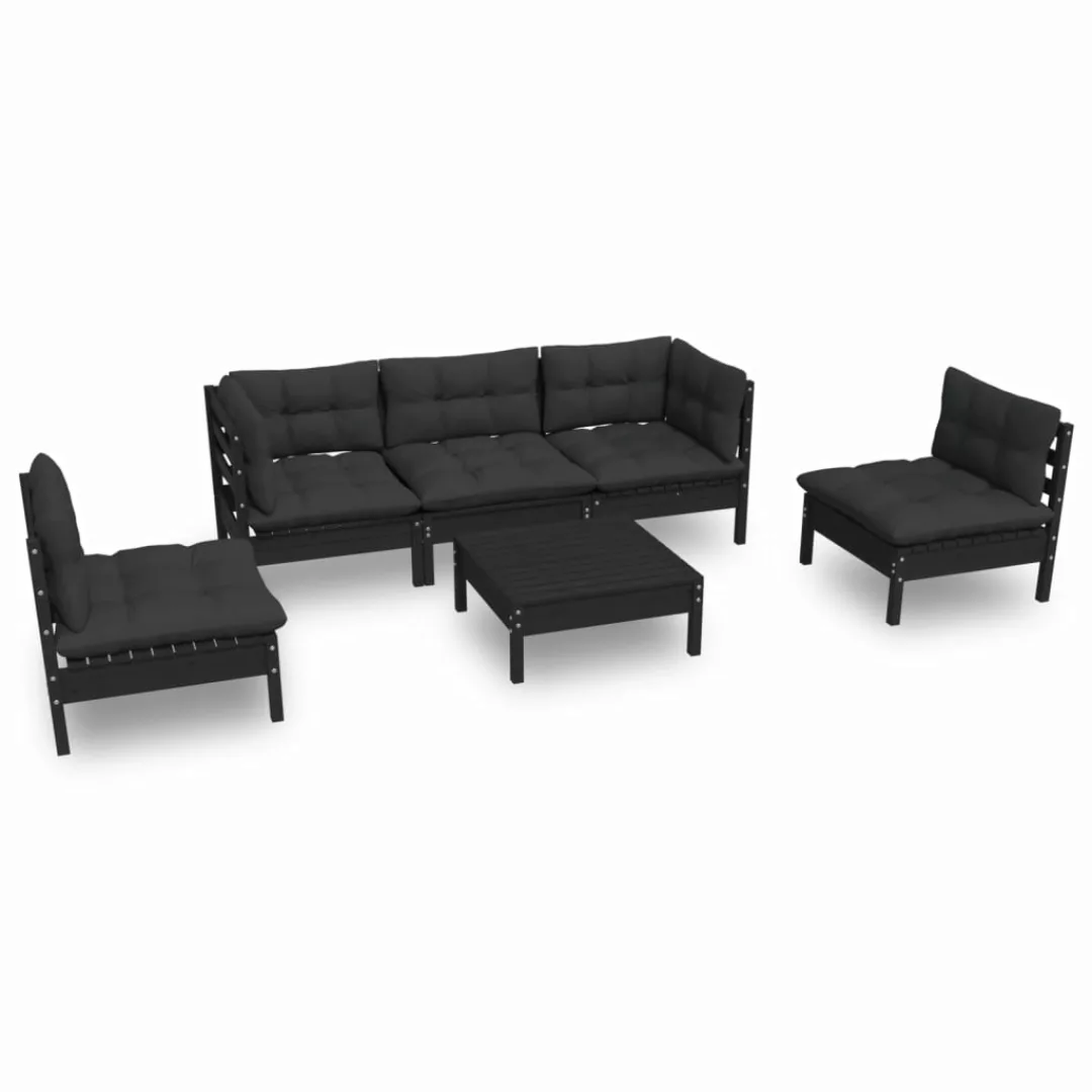 6-tlg. Garten-lounge-set Mit Kissen Massivholz Kiefer günstig online kaufen