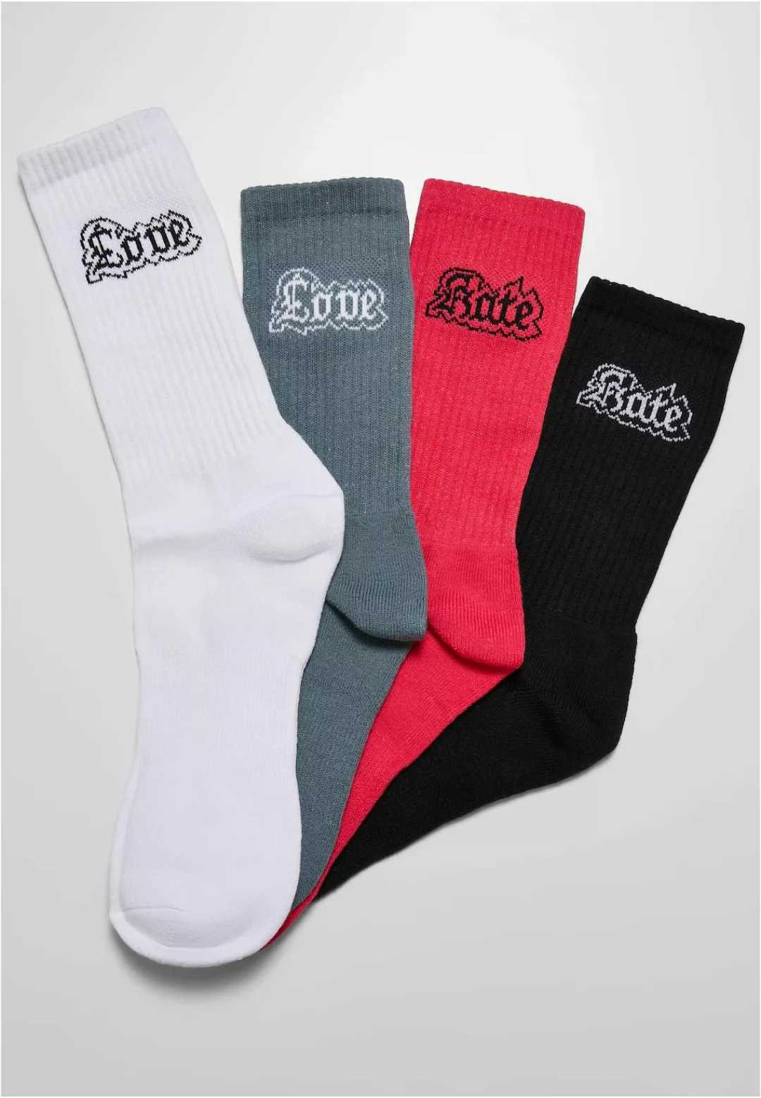MisterTee Freizeitsocken "Socken Love Hate Socks 4-Pack", (1 Paar) günstig online kaufen