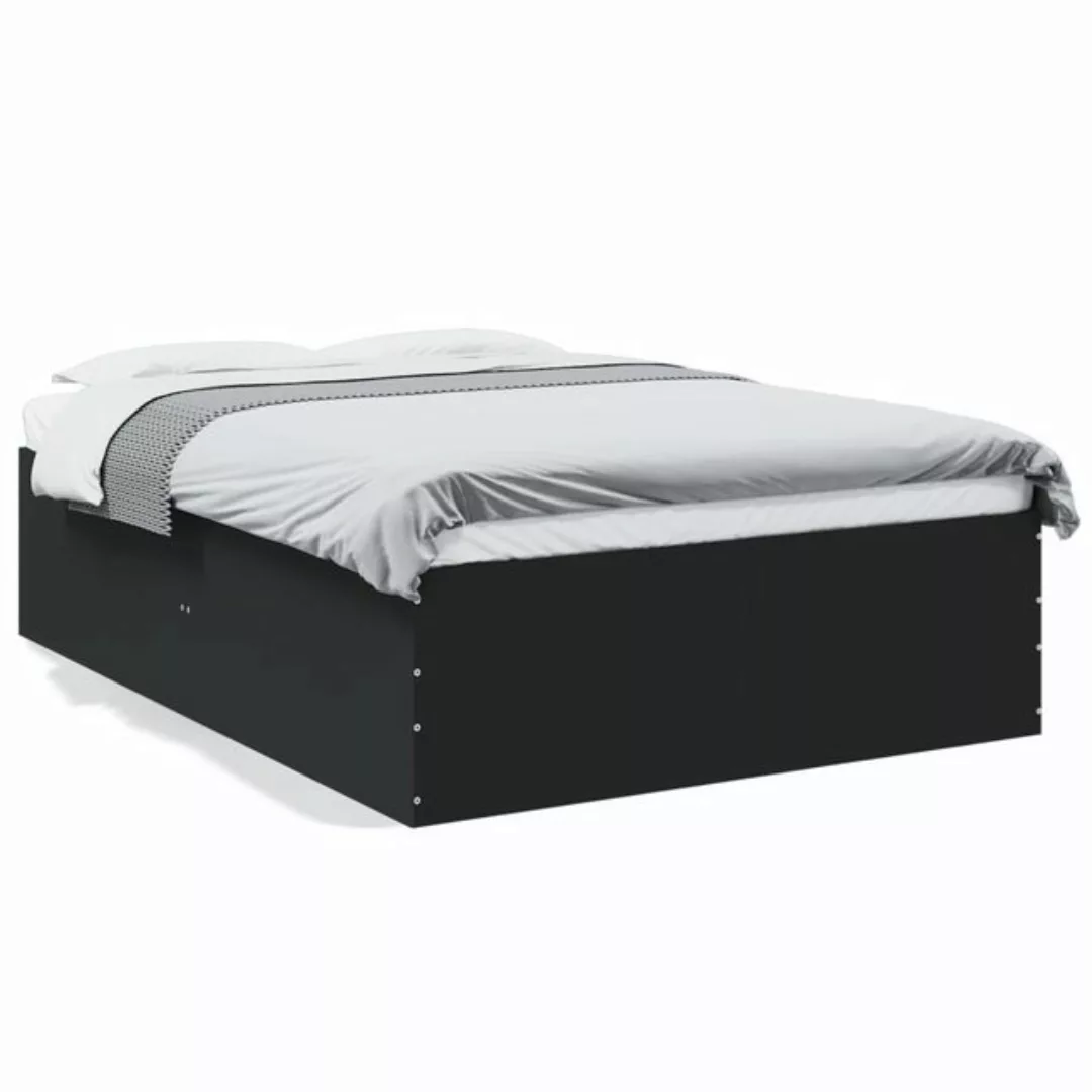 vidaXL Bett Bettgestell Braun Eichen-Optik 135x190 cm Holzwerkstoff günstig online kaufen