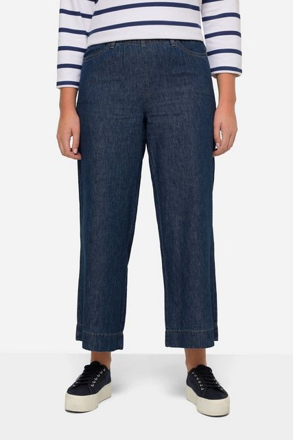 Laurasøn Regular-fit-Jeans Leinenmix-Culotte wadenlang weites Bein günstig online kaufen