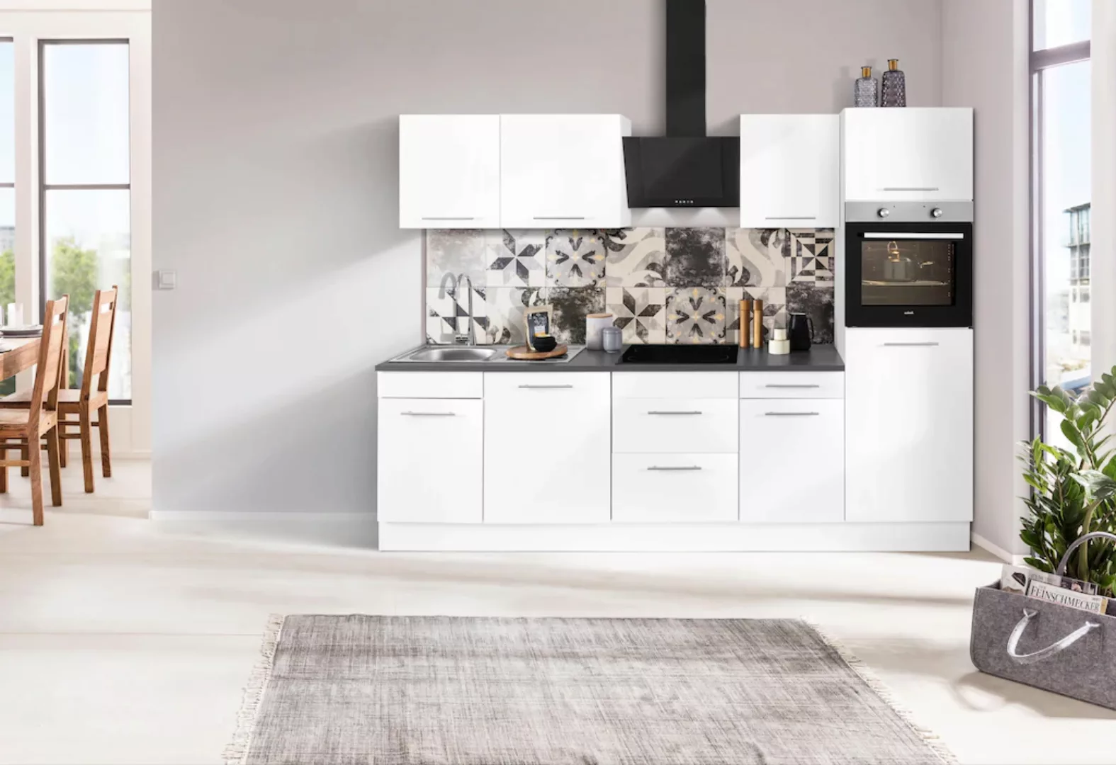 wiho Küchen Küchenzeile "Ela", Breite 280 cm, Soft-Close-Funktion, höhenver günstig online kaufen