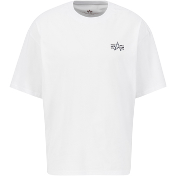 Alpha Industries  T-Shirts & Poloshirts Signature Backprint T-Shirt - white günstig online kaufen