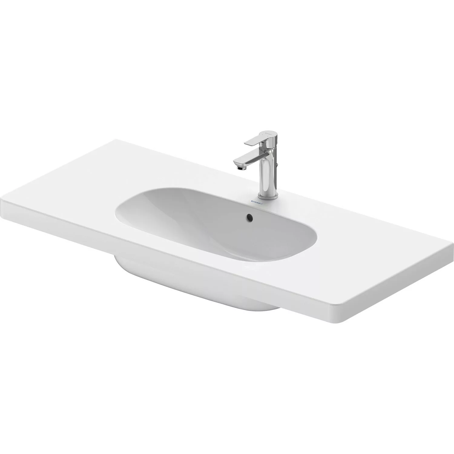 Duravit Möbelwaschbecken D-Code 105 cm Weiß mit 1 Hahnloch günstig online kaufen