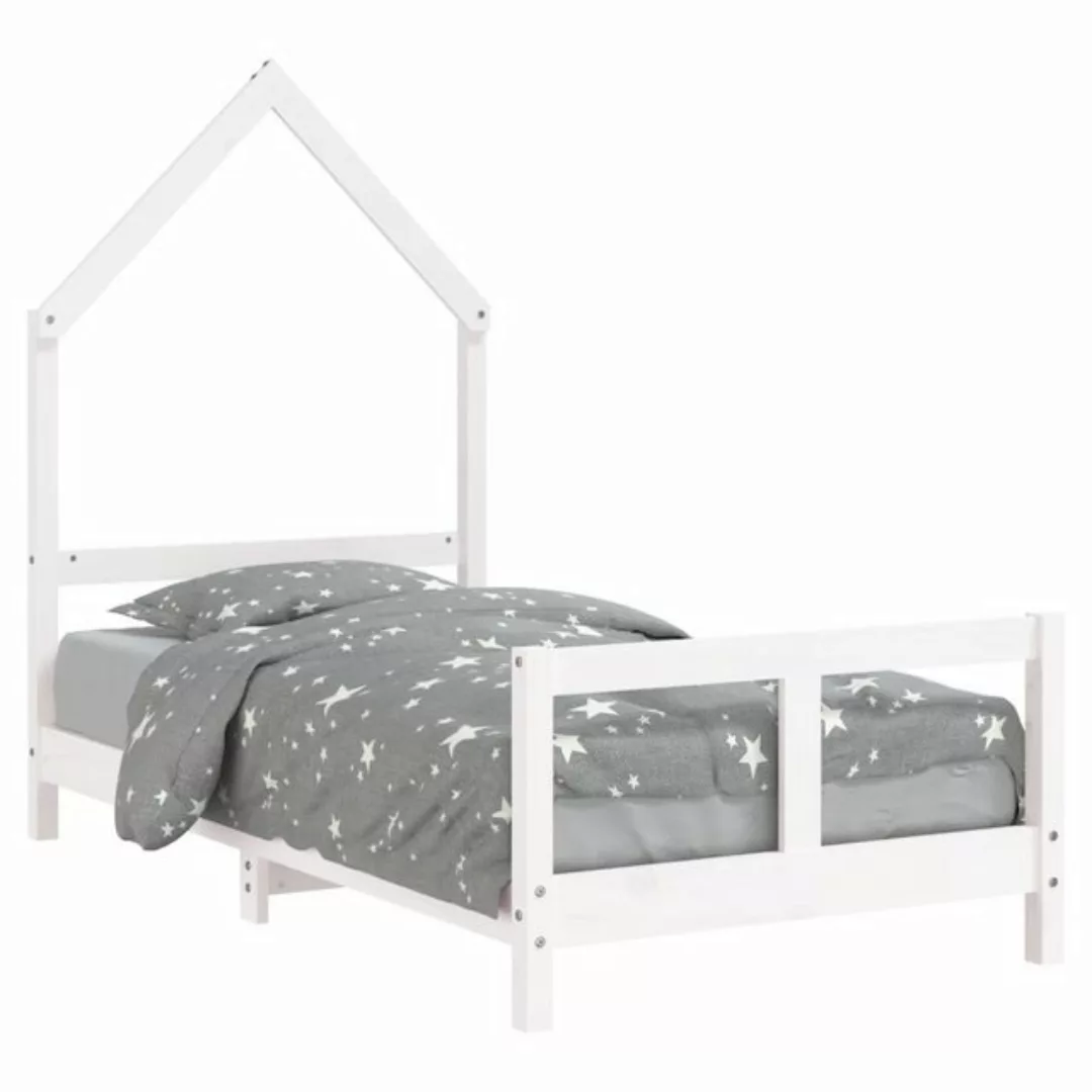 vidaXL Kinderbett, Jugendbett Weiß 80x160 cm Massivholz Kiefer günstig online kaufen