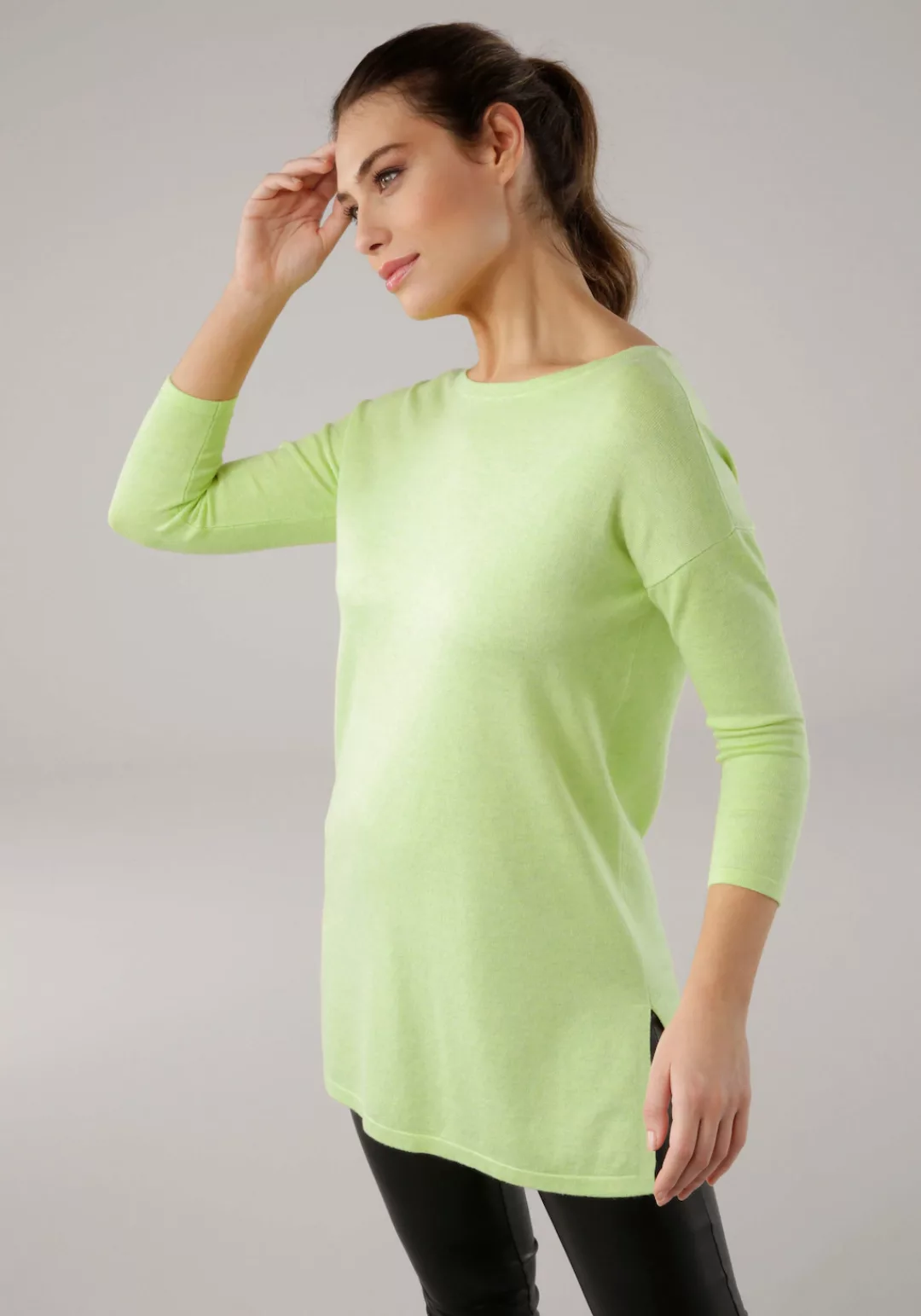 Laura Scott Longpullover mit Seitenschlitzen günstig online kaufen