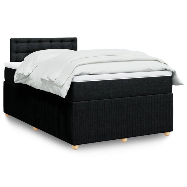 vidaXL Boxspringbett, Boxspringbett mit Matratze Schwarz 120x190 cm Stoff günstig online kaufen