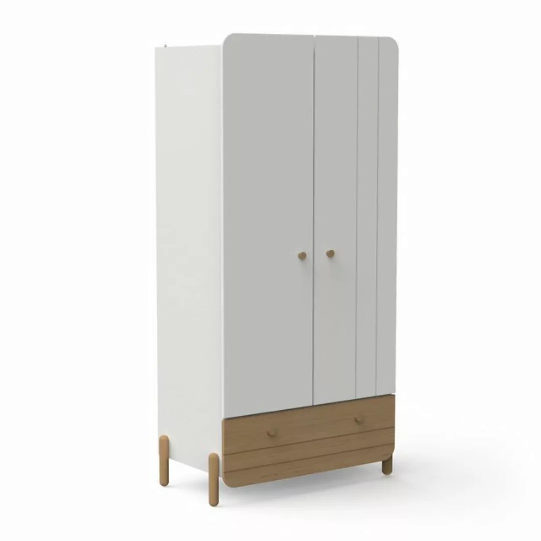 PREISBRECHER Kleiderschrank EDAJ in weiß - 94,6x187,6x51,5cm (BxHxT) günstig online kaufen