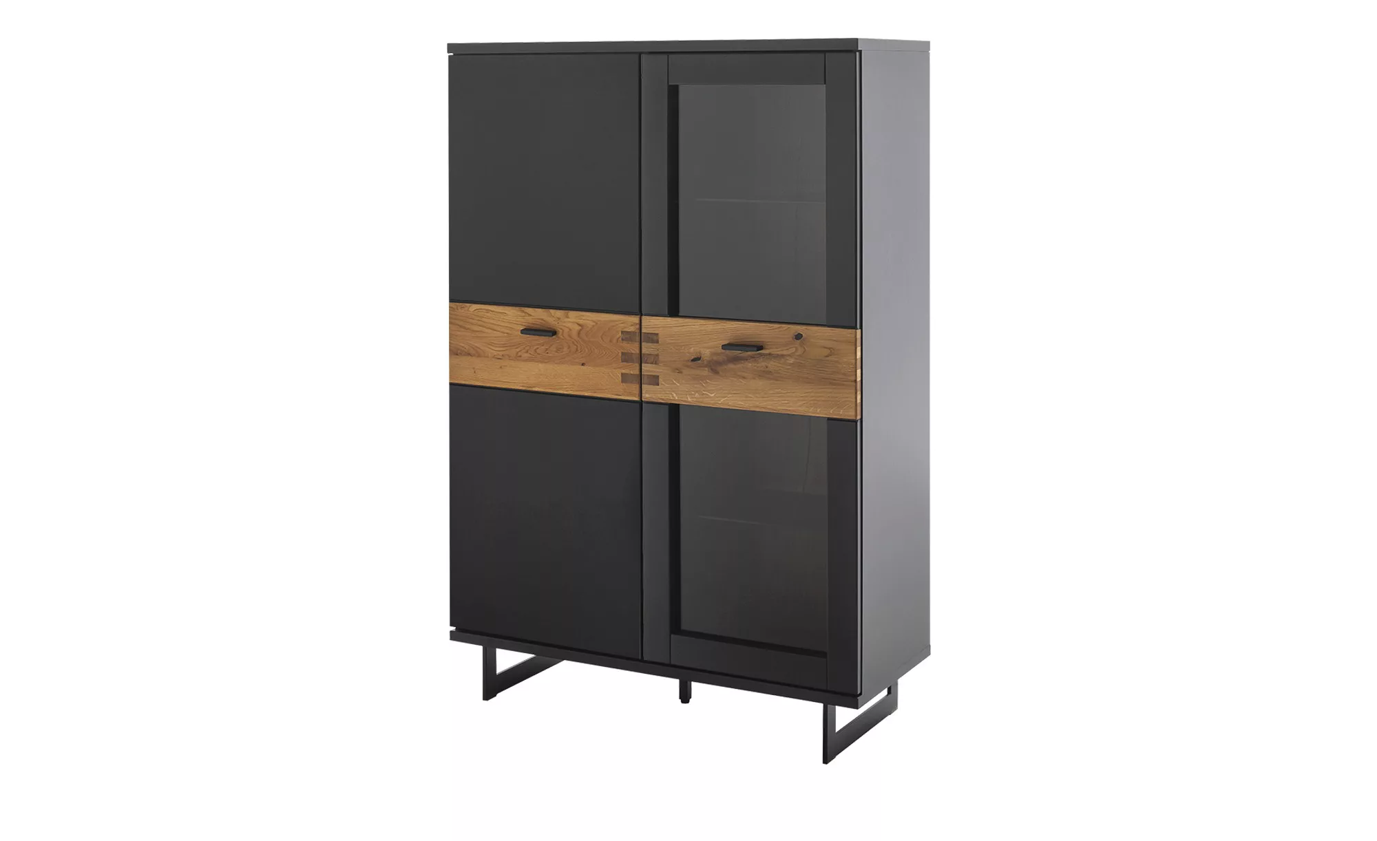 Highboard  Malina ¦ grau ¦ Maße (cm): B: 90 H: 134 T: 37 Kommoden & Sideboa günstig online kaufen