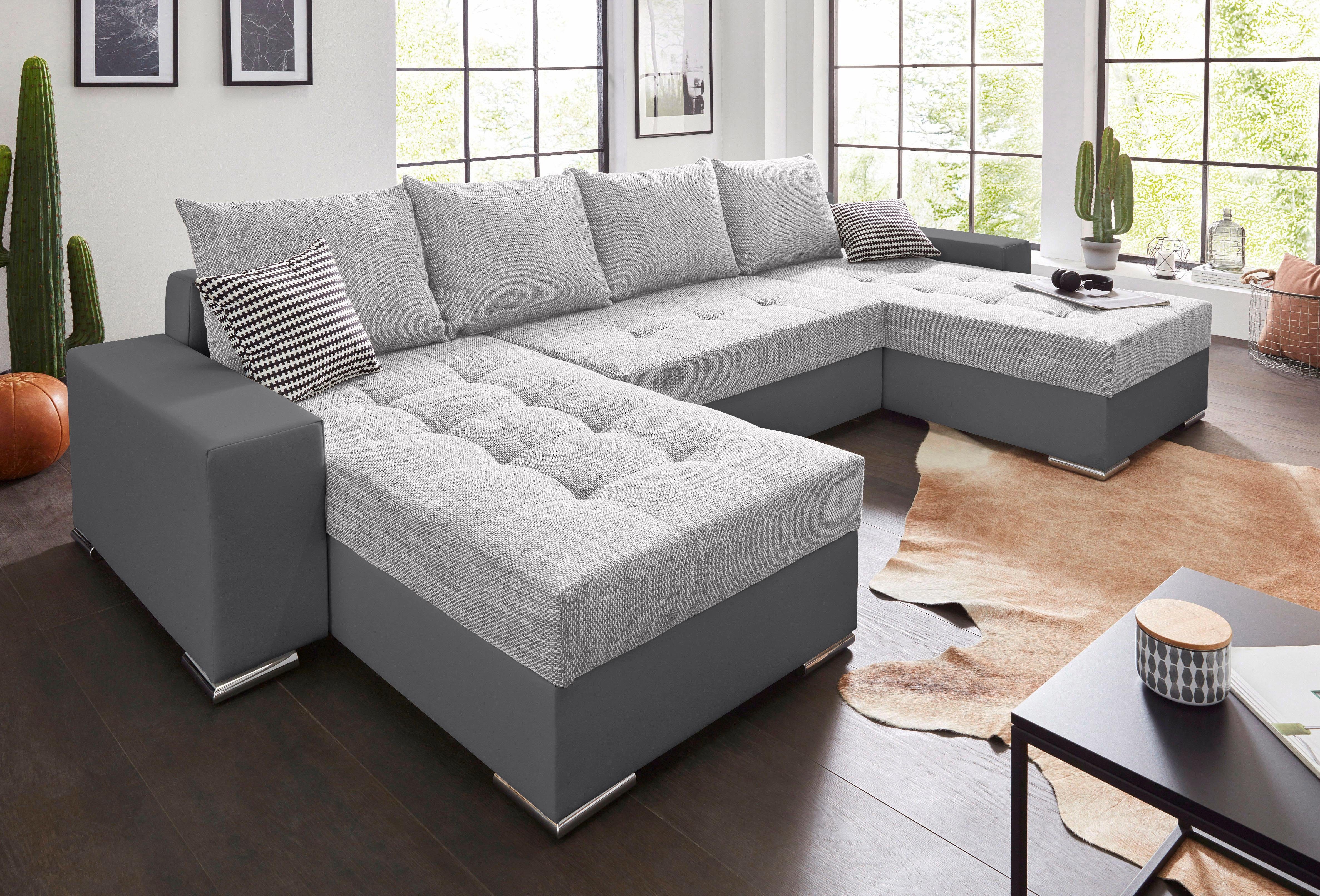 COLLECTION AB Wohnlandschaft "XL-Josy U-Form, Breite 313 cm, Kunstleder-Mix günstig online kaufen