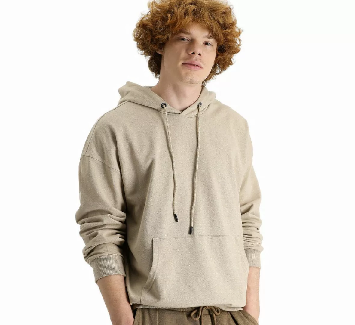 KIGILI Sweatshirt KIGILI Herren Kapuzen-Sweatshirt mit Taschen, Langarm, Re günstig online kaufen